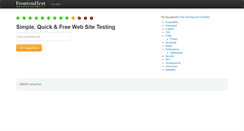 Desktop Screenshot of frontendtest.com